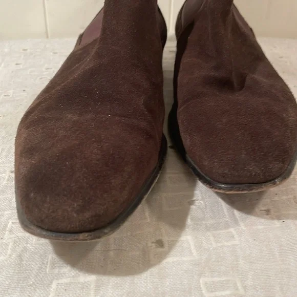 Paul Smith Chocolate Brown Suede Chelsea Slip On Boots Size Mens 7 Unisex - Picture 10 of 12